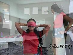 Babysitter discovers fifty shades with hot dilf