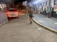 The wife gets followed and ends up enjoying a passionate encounter with the stranger