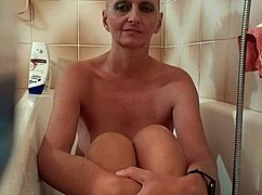 milf sandra gives golden rain tongue anal rimming and facial cumshot