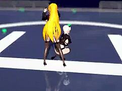 Killer Lady in Black Transparent Lingerie, Showing Off?