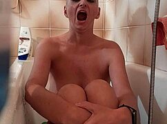 milf sandra gives golden rain tongue anal rimming and facial cumshot