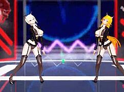 Killer Lady in Black Transparent Lingerie, Showing Off?