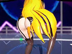 Killer Lady in Black Transparent Lingerie, Showing Off?