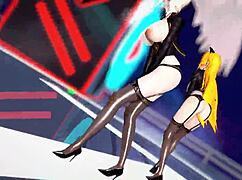 Killer Lady in Black Transparent Lingerie, Showing Off?