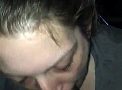 san gives an amazing blowjob to her partner