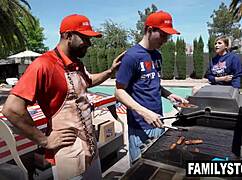 Penelope Kay Får Spermafyrverkeri I Ansiktet Från Stegpappa Will Pounder Och Stygg Josh Rivers