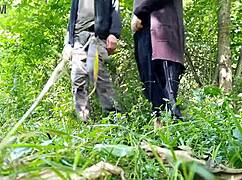 i, the fat milf, show my hairy pissing cunt to my horny lover in the park