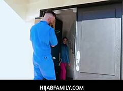 Hijabfamily - Mini Muslim Maya Bijou Double Fucked by Two Guys Bambino and Mike Mancini Who Take Turns Fucking Her Mouth and Her Pussy!