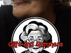 Granny Gummer Chews Gum