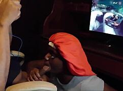 Intense Blowjob While Playing NFS She Swallows All