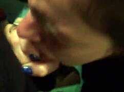 Tipsy girlfriend gives a sloppy blowjob