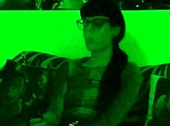 beth's kinky goth smoking tease in green light hd