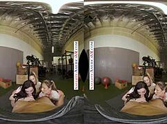 naughty america sexy babes kyler quinn paige owens tag team gym stud