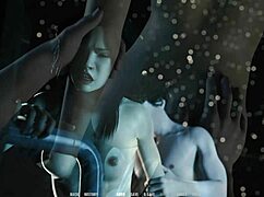 In tales from the unending void 81, an 18yo asian teen with perky tits gets her anal asshole stretched out by big white cock.