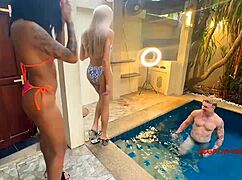 Incredible threesome with Asian shemales Ice and Candy