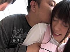 Shaving Her Japanese Pussy Prepares Her for Gangbang Cum Hunt