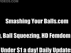 mistress kicking balls to ache in femdom session