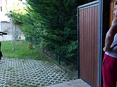 Fuck Me Quietly Sporty Hot Teen 18+ Hard Fucks The Neighborhood Guy In The Backyard Of Her House