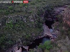 German couple caught having public sex at the waterfall on AlemaoHub.