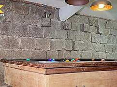 i'm givin a blowjob on the billard table