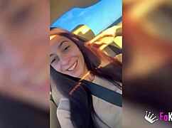 Petite woman squeezes 10-inch cock hard! Sofia Sweet, what a nymphomaniac!