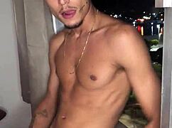 why is that naughty boy jerking off at the window?