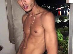 why is that naughty boy jerking off at the window?