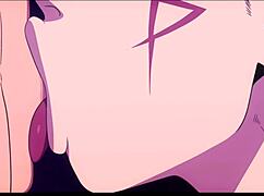 Man chained in bondage during an uncensored video shoot with various elements