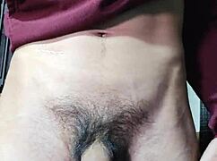 Big cumshot from my hard cock as I slap it.