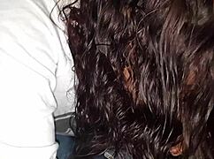 英語教師のチンポ跨いで野外で超エロく感じちゃう！