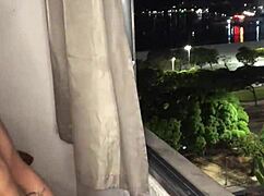 why is that naughty boy jerking off at the window?