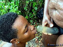 Two hot sluts strap-on FUCKING in the rain 😈