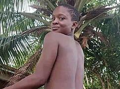 crazybitch shows off outdoors at stepdad's mansion