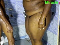 Morning Bath Turns into Doggystyle with Ebony BBC and BBW