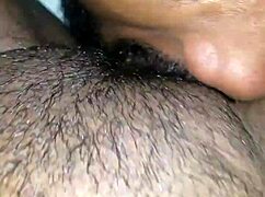 ebony girl enjoys intimate pussy licking session