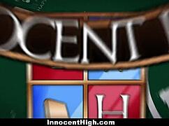 Wow! Innocent petite rebel lynn gets banged hard in the classroom!