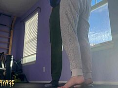 face covered in cum and he keeps fucking her