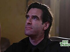 Blindfolded girlfriend fucked by entire family including daddy and uncle.