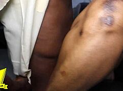 black ninja rocks neighbor hard in bathroom and cums