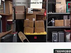 Is this cute shy teen shoplifter Lilly Hall ready for hard doggystyle?