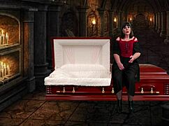 Can Granny Vampyra handle my strapon stroking her to orgasms?