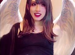 Angel with crotch streams masturbation video.