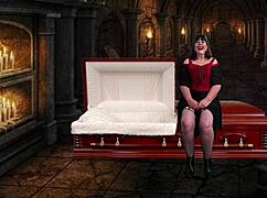 Can Granny Vampyra handle my strapon stroking her to orgasms?