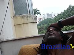 that big black cock is fucking the milf's ass hard