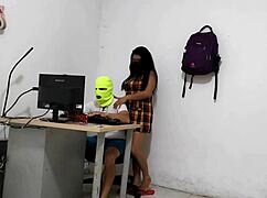 My slutty neighbor comes for my cock, I give it hard