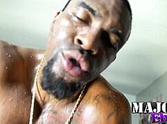 Soapy Alicia Reign squirts on Rome's deep drilling