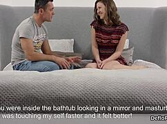 Kissable Kitten Feels Nervous Excitement as She Opens Her Pink Twat and Loses Her Virginity