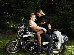 Biker Fucks His Girlfriend On A Motorcycle Part 1