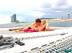 Two Girls Eating Pussy On A Boat In High Seas In Barcelona