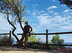 strangers caught us flashing pussies and masturbating in the park, misscreamy squirted hard